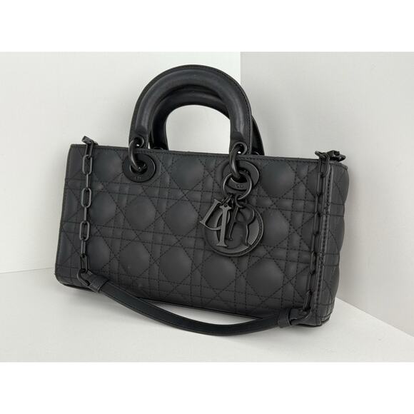 DIOR Medium Lady D-Joy Matte Black Shoulder Bag - Picture 1 of 16